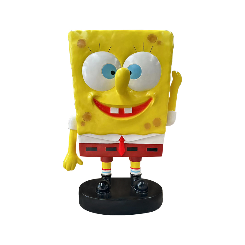 Cartoon glasvezel Spongebob-sculptuur